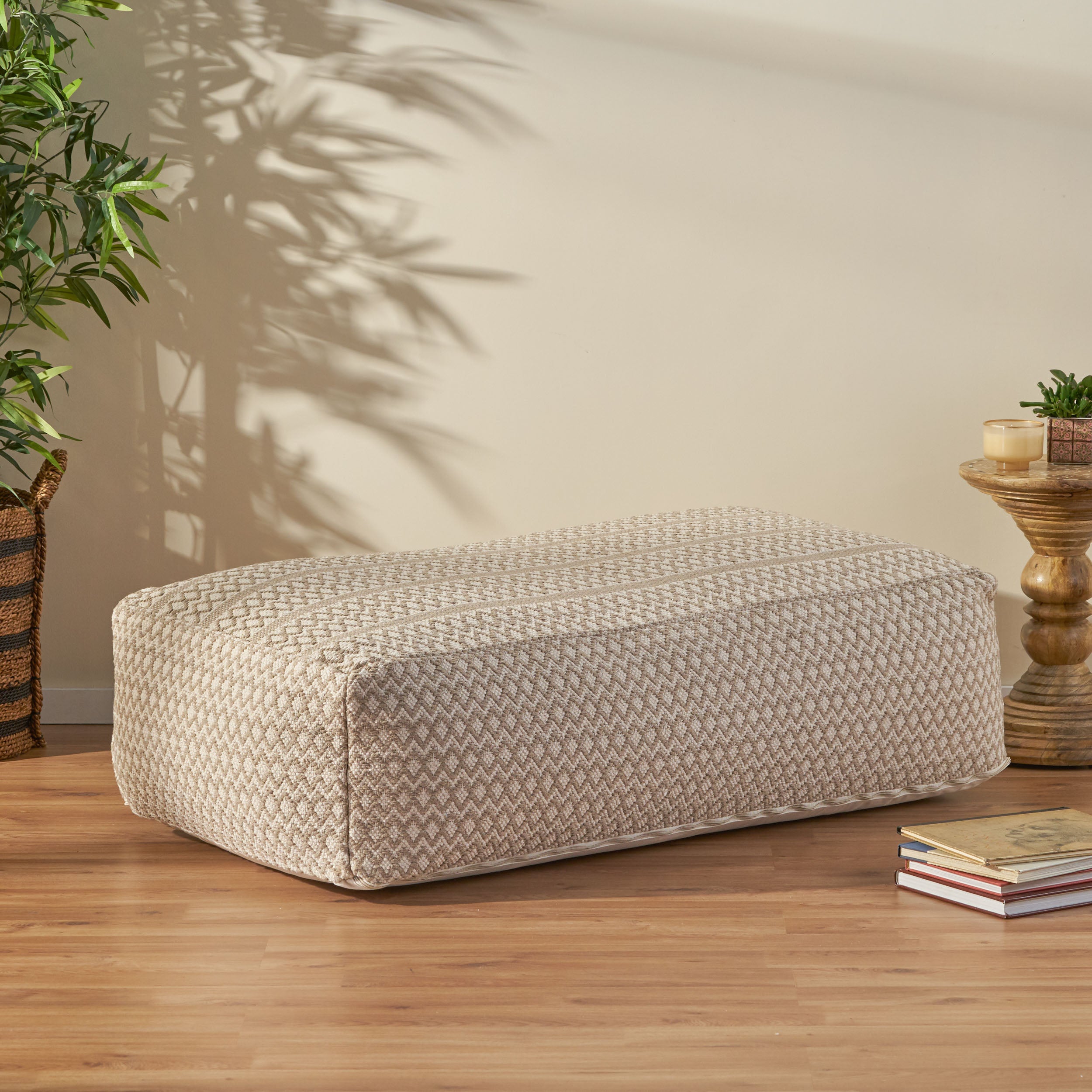 Julianny Boho Rectangular Bean Bag Ottoman