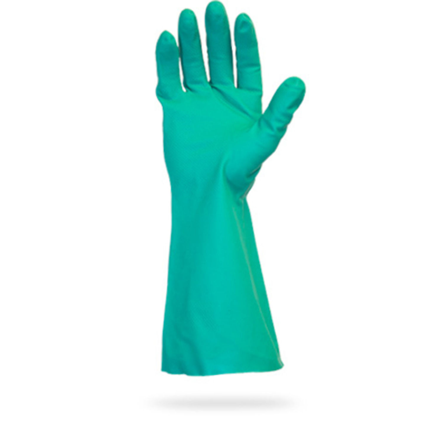 Green Flock Lined Nitrile Gloves by The Safety Zone SZNGNGFSM15C