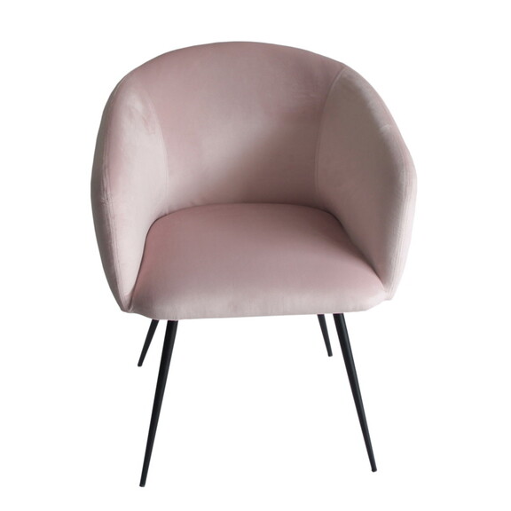 Modrest Luzerne Modern Pink Velvet Dining Chair B0...