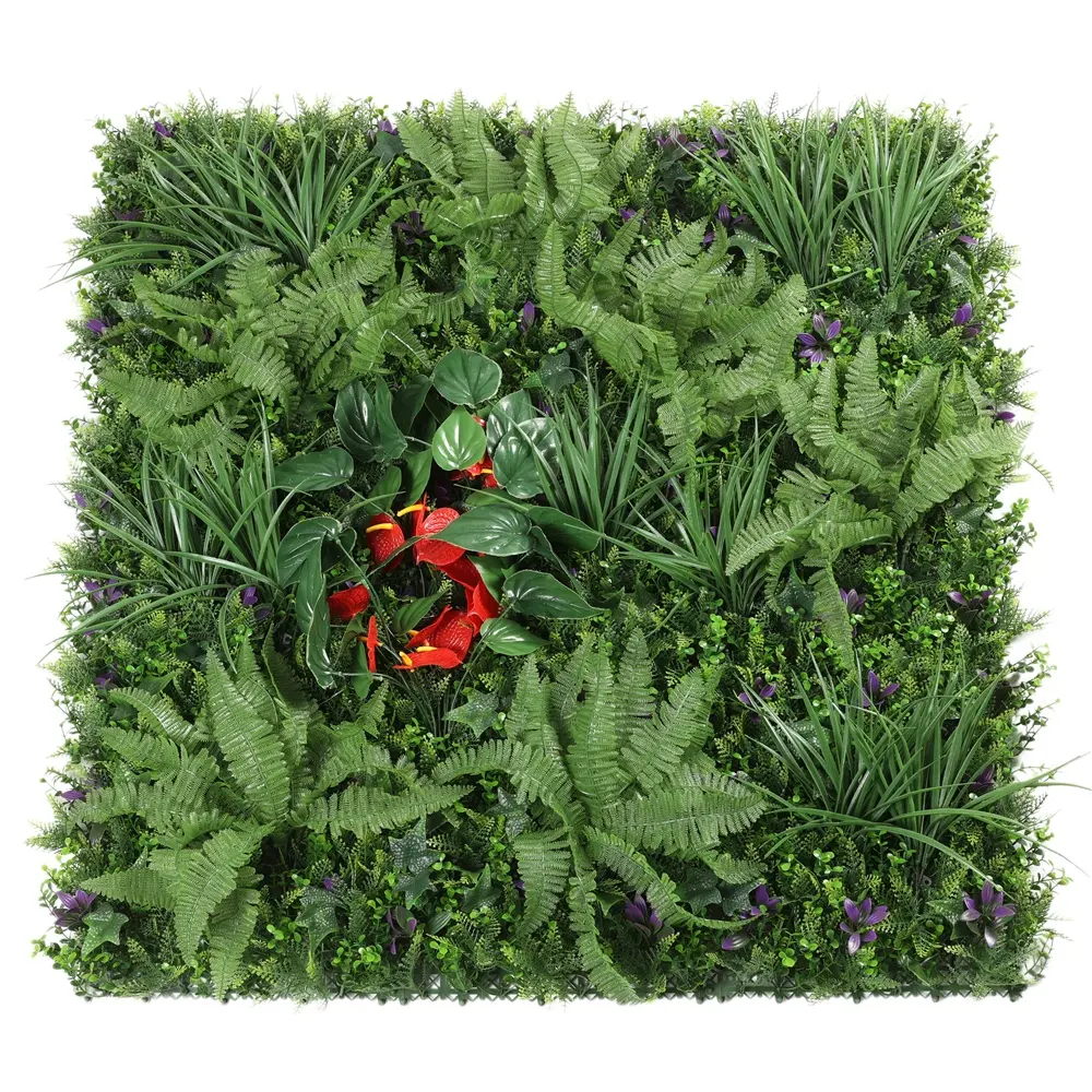 3D 1X1 meter artificial plant grass wall panels hedge garden supplies factory