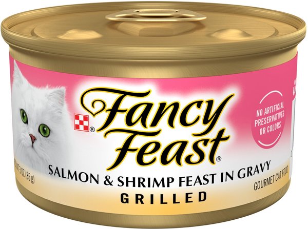 Fancy Feast Grilled Salmon and Shrimp Feast in Gravy Canned Cat Food