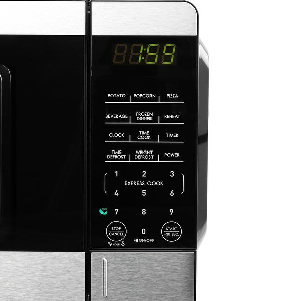 0.9 cu ft 900W Countertop Microwave Oven in Black with One Touch Express Cooking - - 37856812