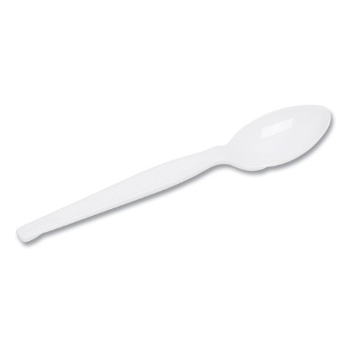 Dixie Plastic Cutlery， Heavyweight Teaspoons， White， 1，000/Carton (TH217)