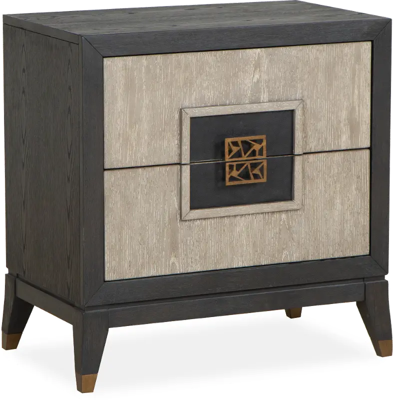 Ryker Black and Gray Nightstand