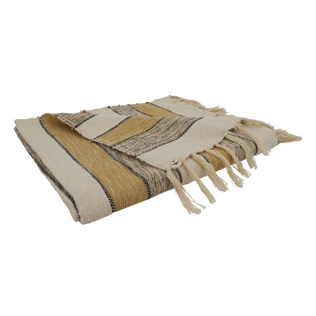 Saro Lifestyle Saro Lifestyle Striped Throw 50x60 Inches Multicolored