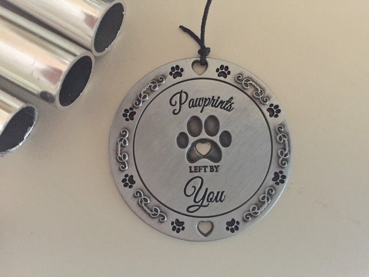 Pawprints Left by You Pet Memorial Windchime