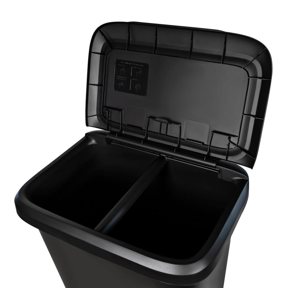 Hefty 20.4 Gal Black Dual Function XL Trash Can HFT-2280075-3