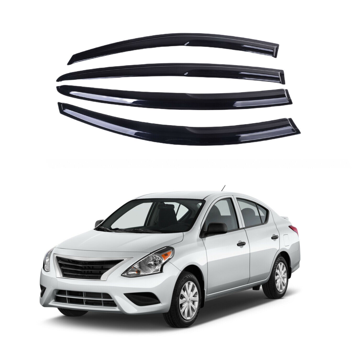 Fits for VERSA 1216 Acrylic Side Window Visor Sun Rain Deflector Guard