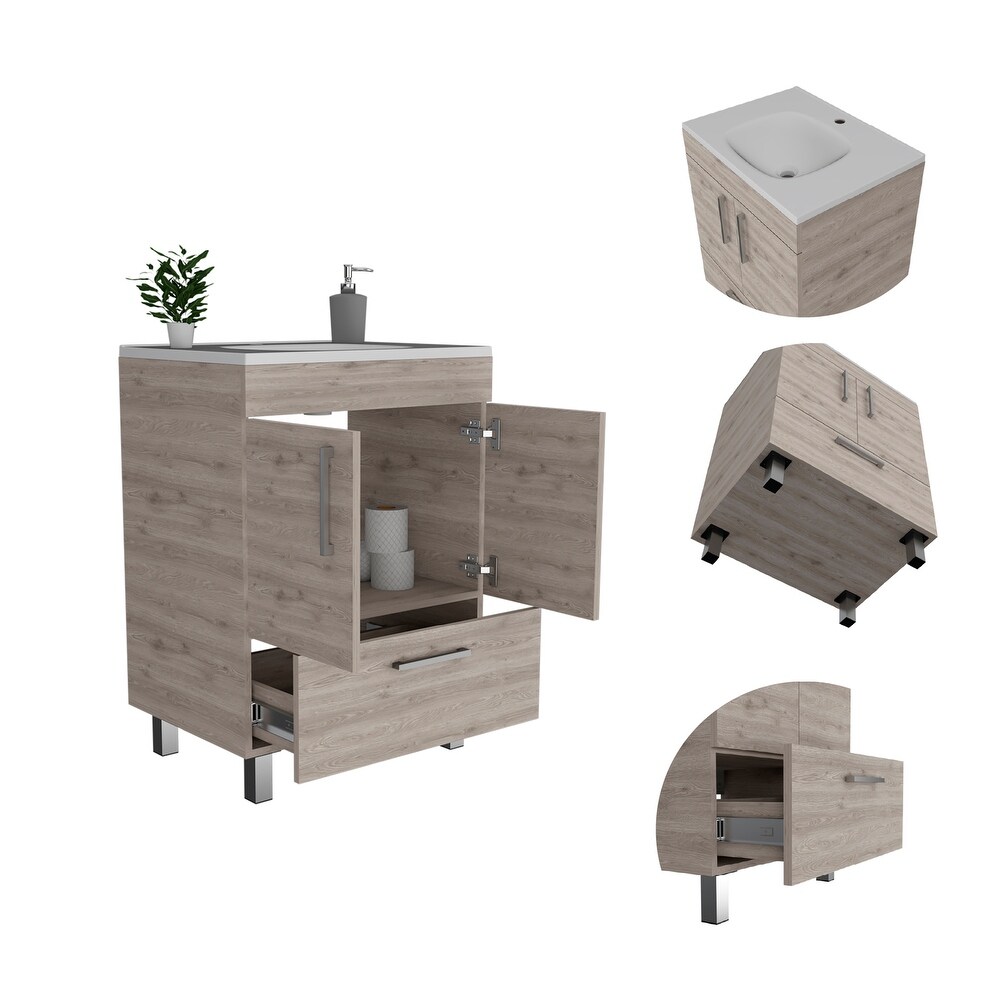 2 Door Rectangle Single Bathroom Vanity