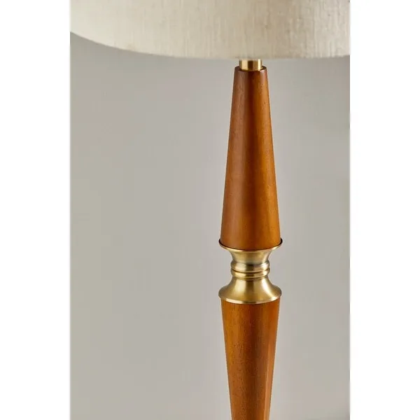 Adesso Weston Walnut Rubberwood Table Lamp