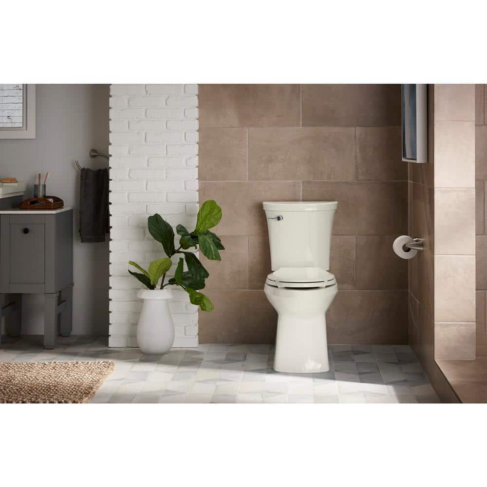 KOHLER Valiant the Complete Solution 2Piece 128 GPF Single Flush Elongated Toilet in Biscuit