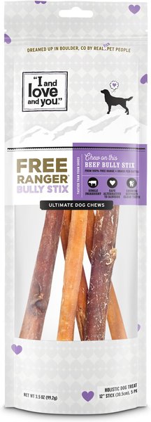 I and Love and You Free Ranger Beef Bully Stix Grain-Free Dog Chews