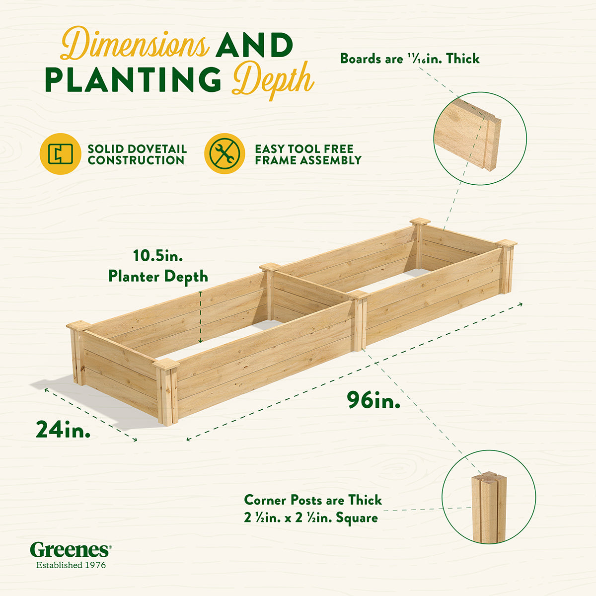 Greenes Fence Cedar Raised Garden Bed, Multiple Sizes