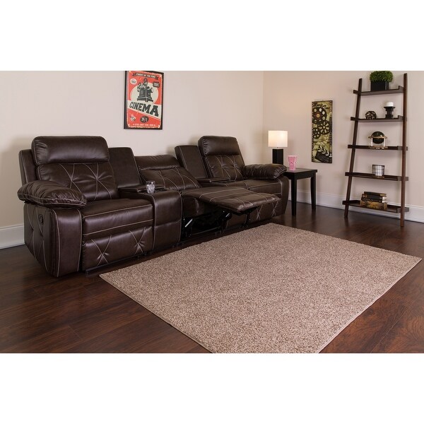 3-Seat Reclining LeatherSoft Theater Seating Unit - 113