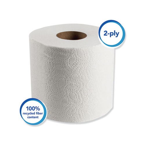 KIMBERLY CLARK Essential 100% Recycled Fiber SRB Bathroom Tissue  KCC13217