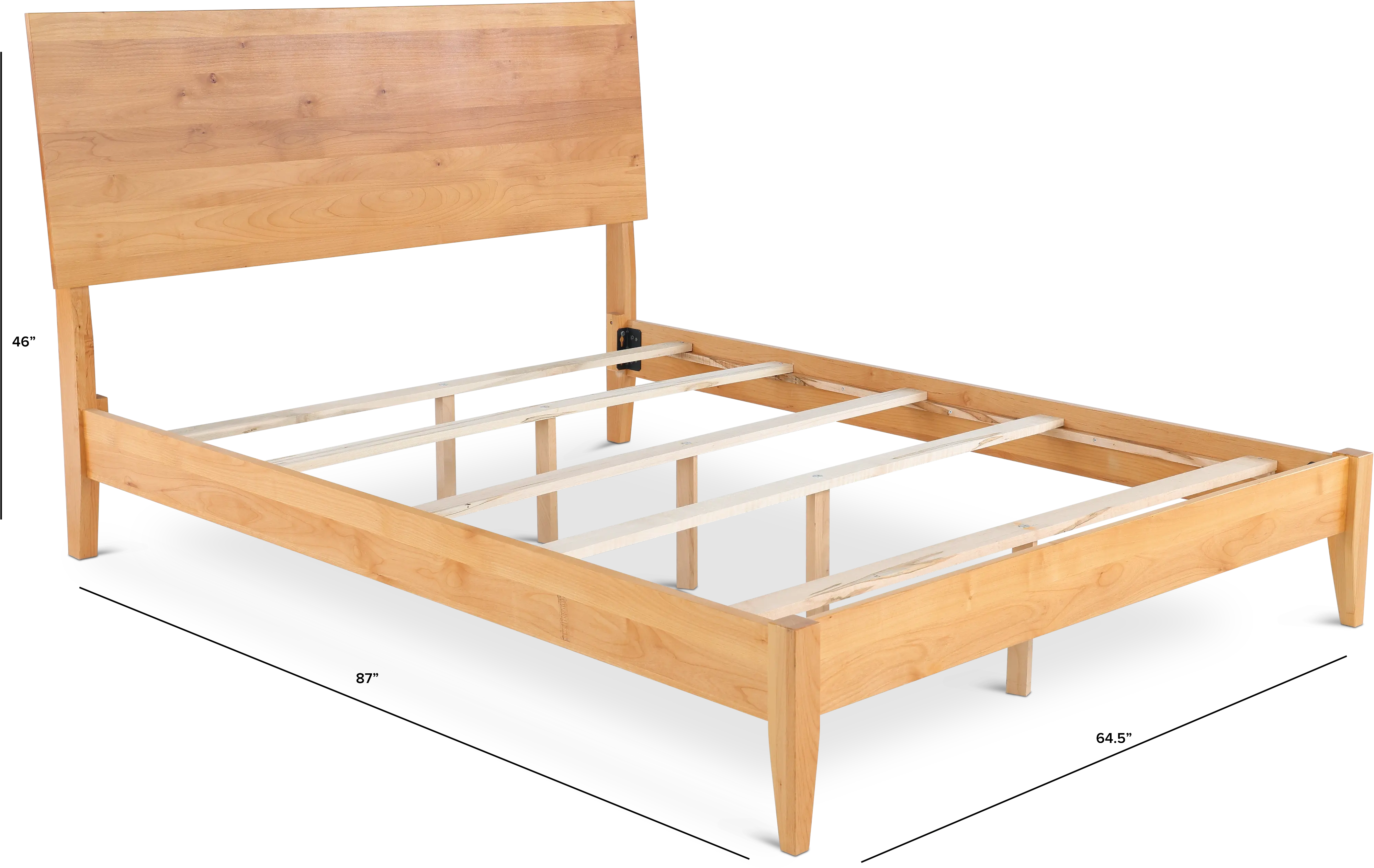 2 West Natural Queen Platform Bed