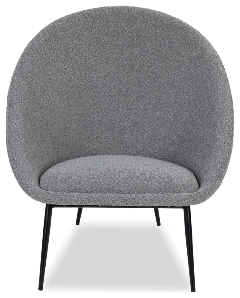 Gray Boucl√© Contemporary Occasional Chair  Liang  ampEimil Ovalo   Midcentury   Armchairs And Accent Chairs   by Oroa   Distinctive Furniture  Houzz