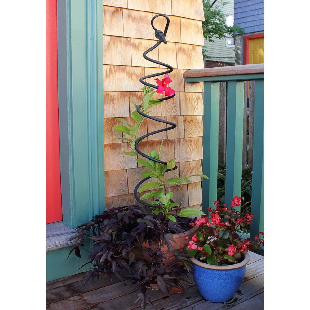 Achla Designs Spiral Trellis Gardening Tool 42 in. Tall Black Powdercoat Finish FST-01