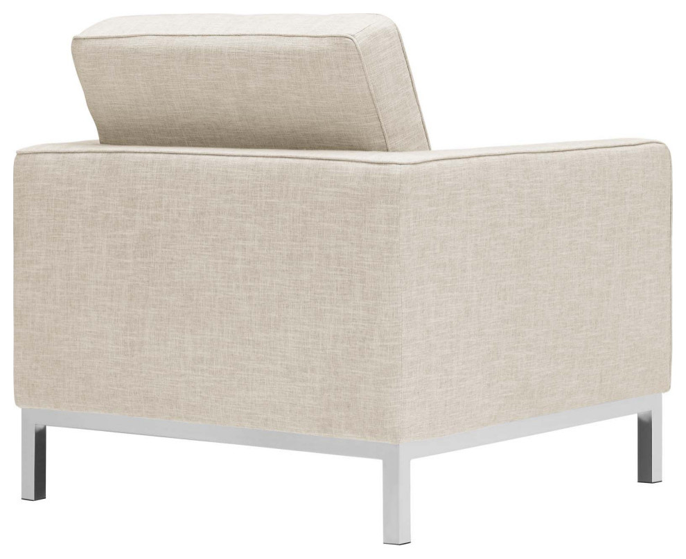 Aaliyah Beige Upholstered Fabric Armchair   Contemporary   Armchairs And Accent Chairs   by Virgil Stanis Design  Houzz