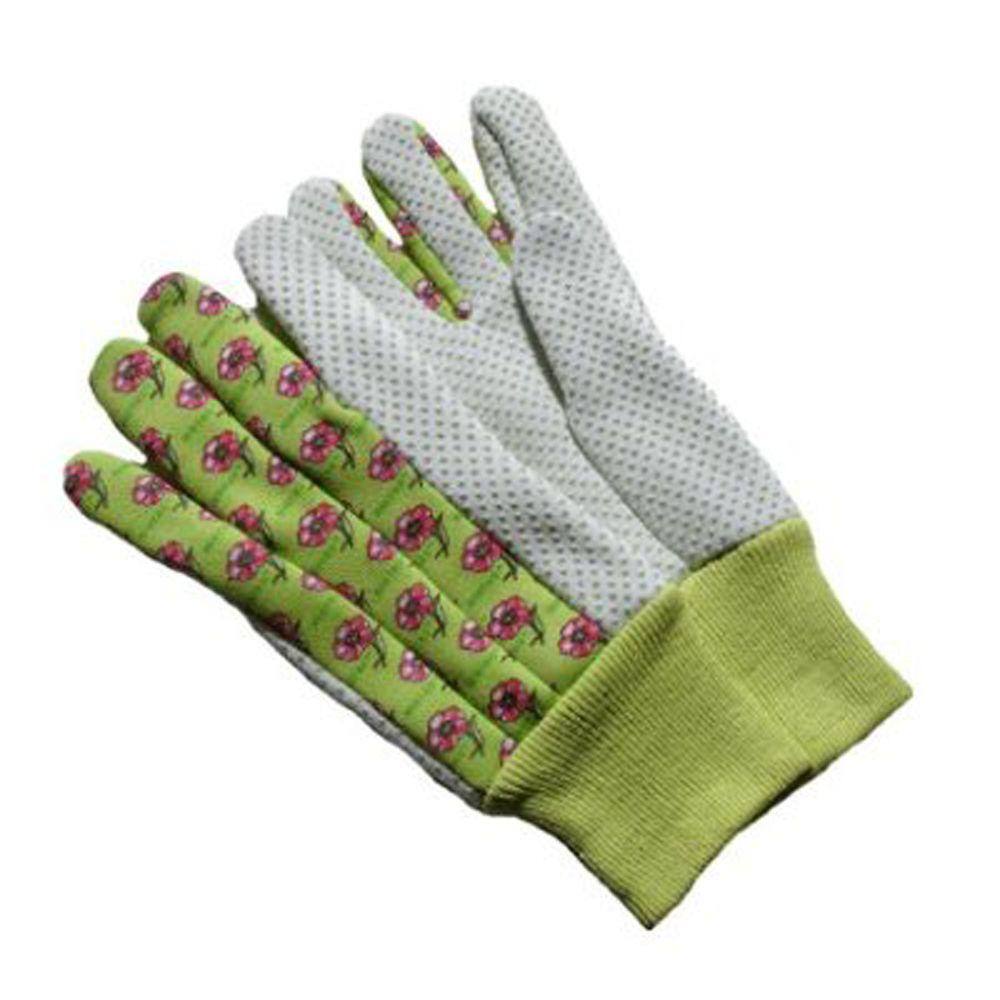 G  F Products Medium GreenRedBlue Women Soft Jersey Garden Gloves (3-Pair) 1852-3