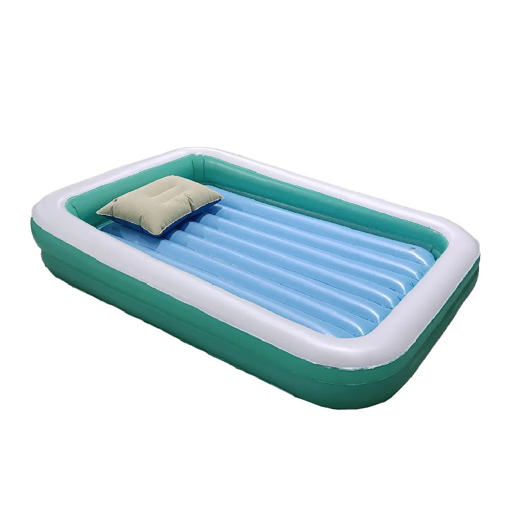 OEM ODM Inflatable Toddler Baby Travel Bed With Safety Bumpers Portable Toddler Air Mattress Bed For Kids