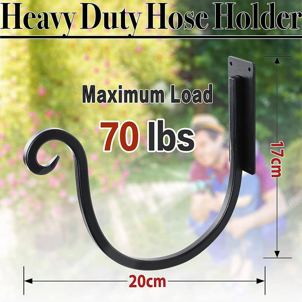 Cubilan Garden Hose Holder Outside: Wall Mount Water Hose Holder-8 in. Heavy-Duty Garden Water Hose Hanger B093Q5BRVF