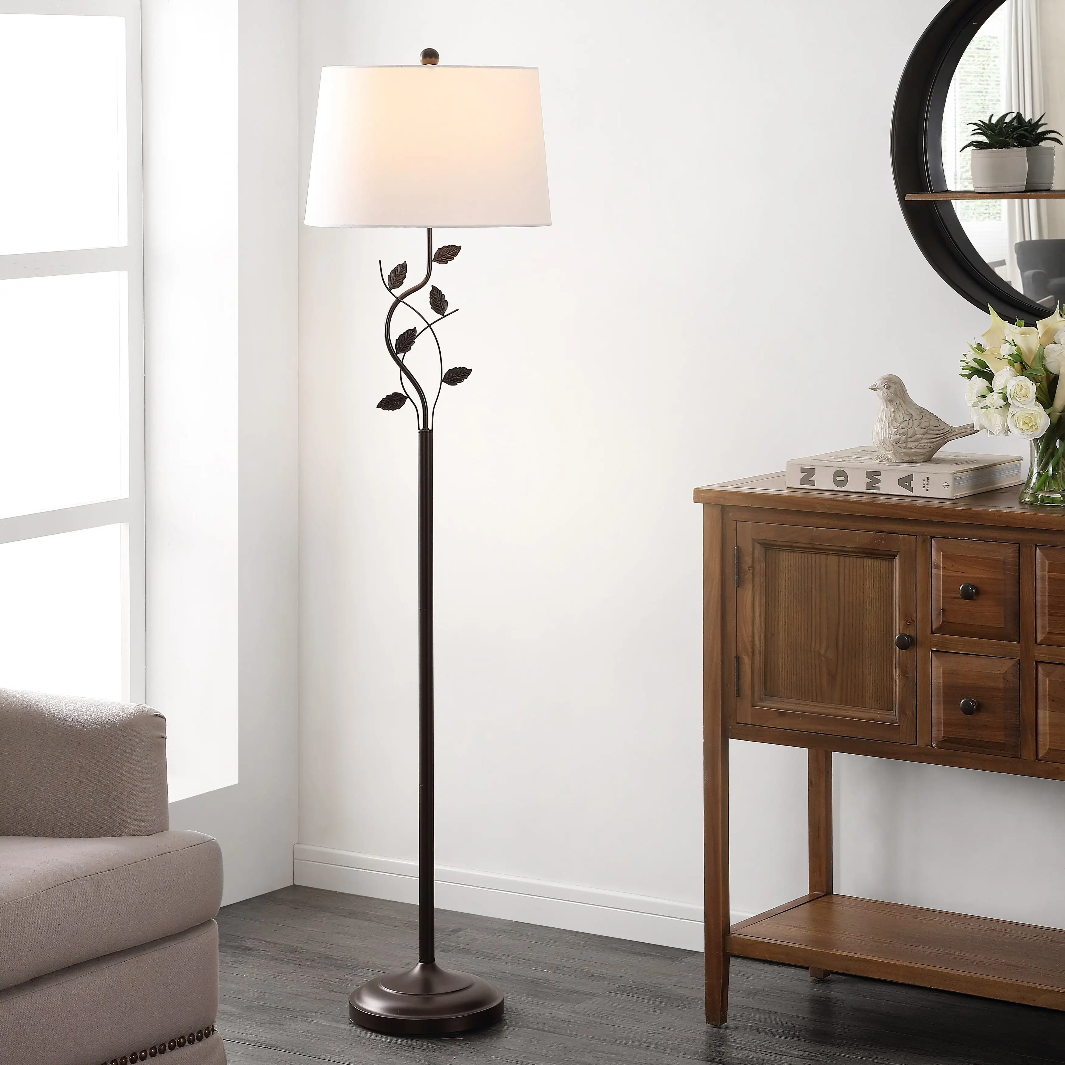 SAFAVIEH Lighting 61.5-inch Rudy Iron Floor Lamp - 16