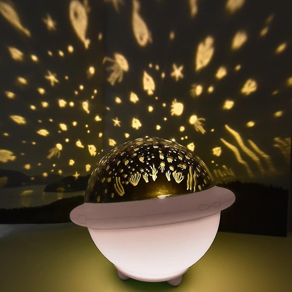 Colorful Fantasy Ufo Projection Lamp Led Night Light For Home Office Room Theme