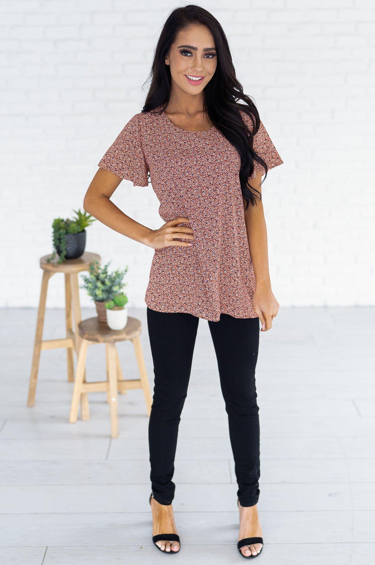 Ditzy Floral Modest Blouse