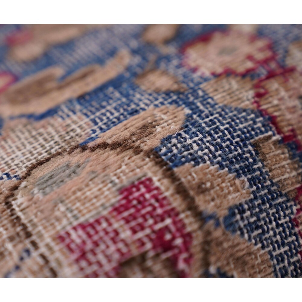 Canvello Antique Kerman Rug Blue Pillow Cases   16\