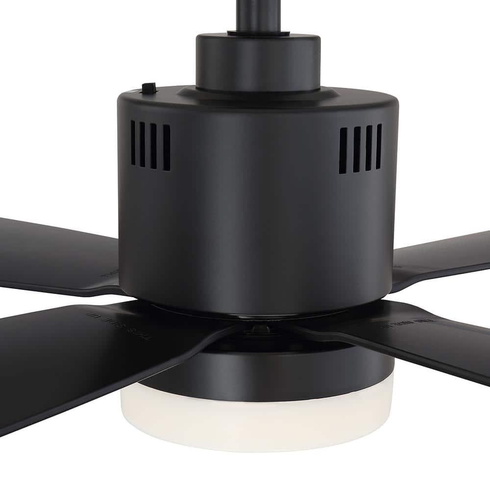 Home Decorators Collection Kitteridge 52 in LED Indoor Matte Black Ceiling Fan with Light Kit