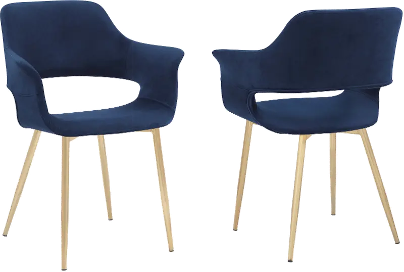 Gigi Blue Dining Room Arm Chair (Set of 2)