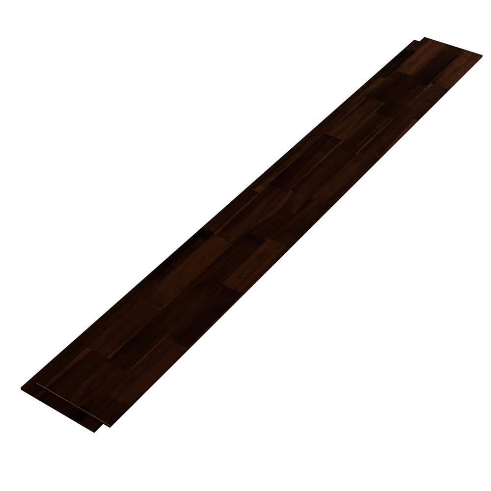 Interbuild 48 in. L x 6 in. W x 0.4 in. T Solid Acacia Shiplap Wall Boards Espresso (5 per Package - 8.75 sq. ft. Coverage) 673114