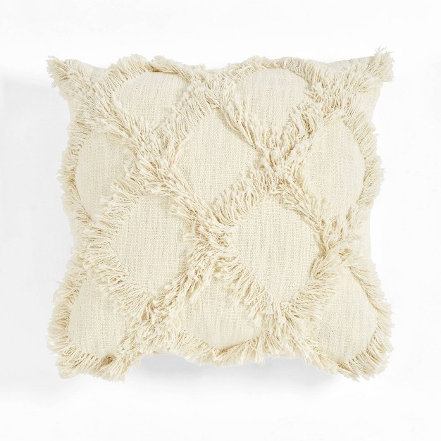 Oversize Oggee Tuft Square Throw Pillow Beige Lush D cor