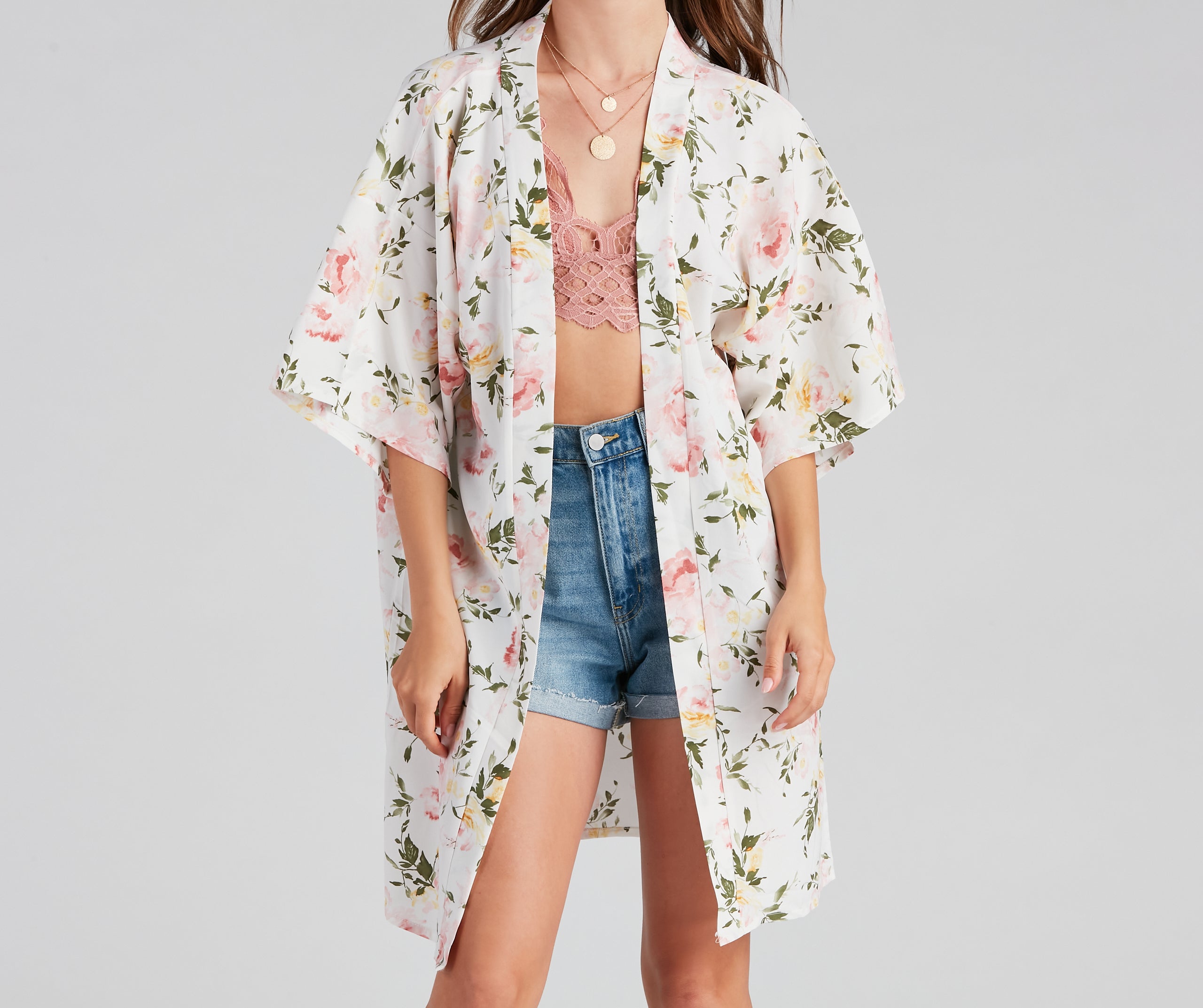 Charming Beauty Floral Kimono