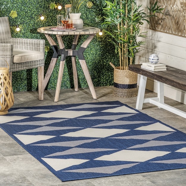 Nuloom Mickey Geometric Indoor And Outdoor Patio Area Rug