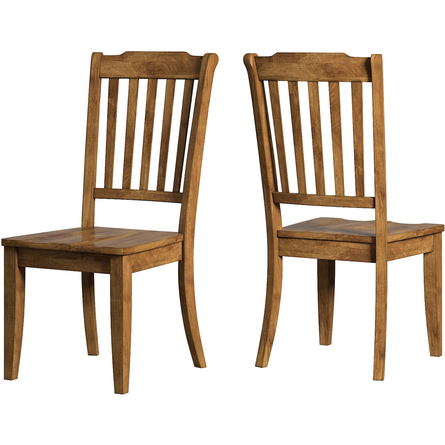 Weston Home Farmhouse Dining Chair， Set of 2， Oak