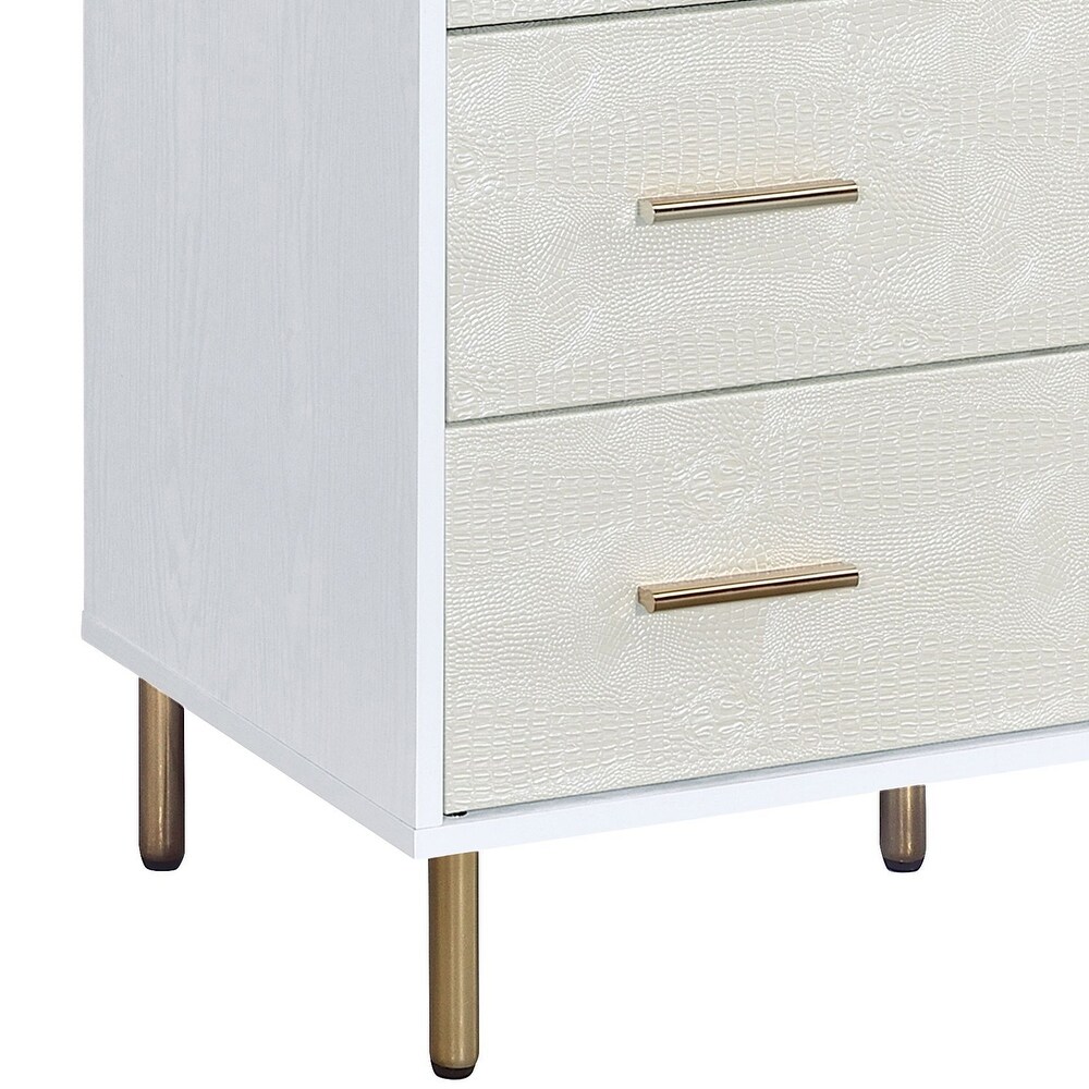 Casey 4 drawer Chest with Gold Legs