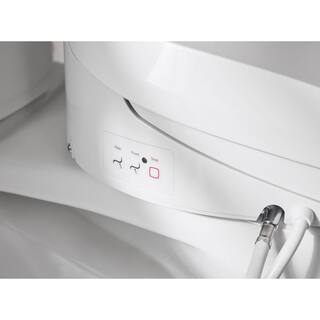 KOHLER 18.5625 in. Electric Cleansing Bidet Seat for Elongated Closed Front Toilet in White K-8298-CR-0