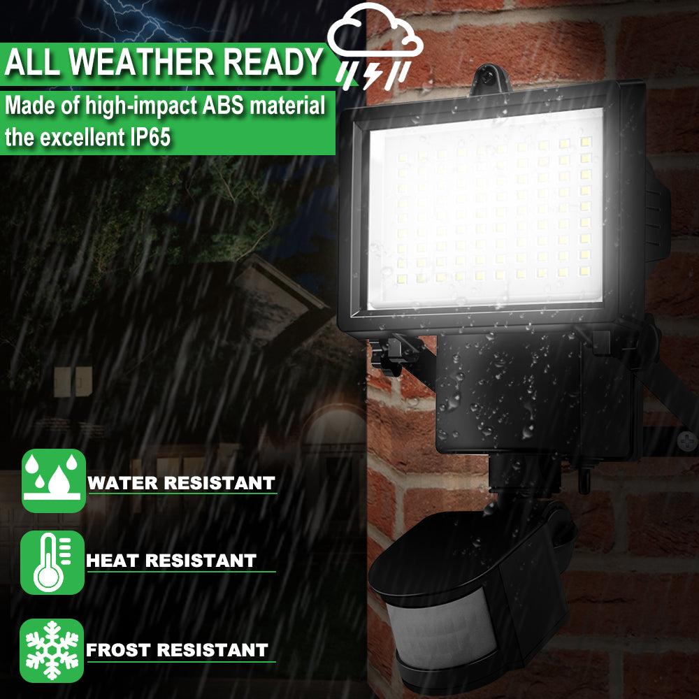 Costech LED Solar Light， Ultra-Bright Outdoor Weatherproof Lamp Black， Motion sensor Activated