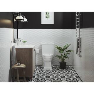 Swiss Madison Voltaire 1-Piece 0.81.28 GPF Dual Flush Elongated Toilet in White Seat Included SM-1T113