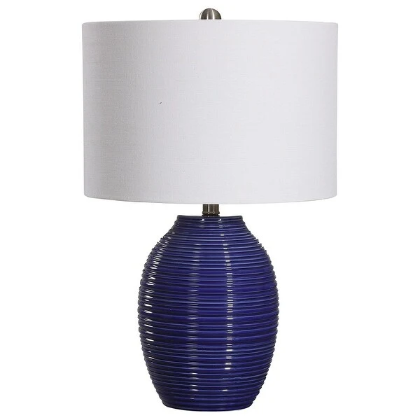 Indigo Blue Ceramic 1-light Table Lamp