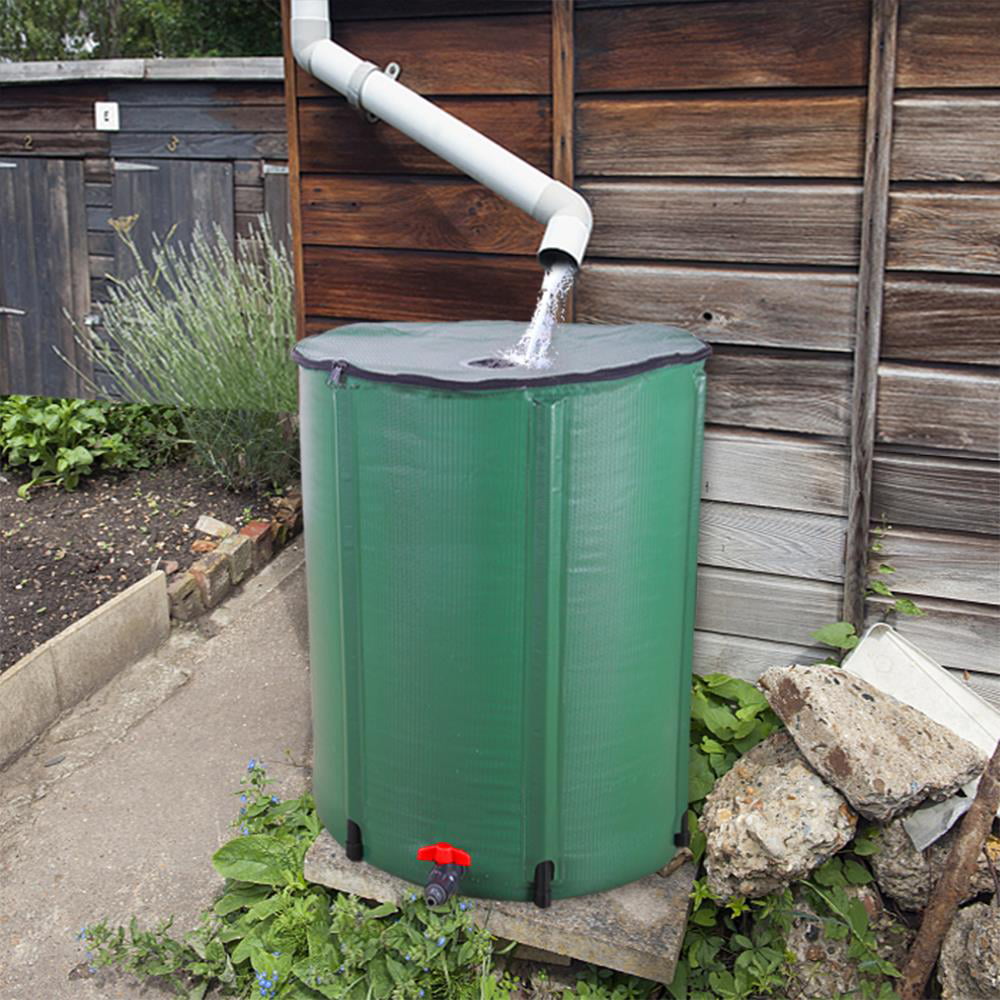 Zimtown Rain Barrel Farms Water Storage Saver Green 66 Gallon