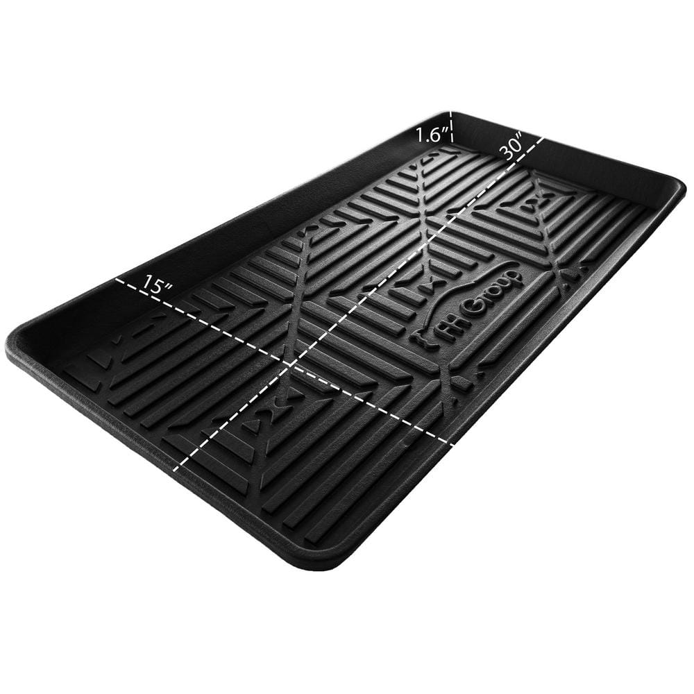 FH Group Ultimate Weather Proof Rubber Medium 30 in. x 15 in. x 2 in. Cargo Mat/Tray DMF16407BLK-30