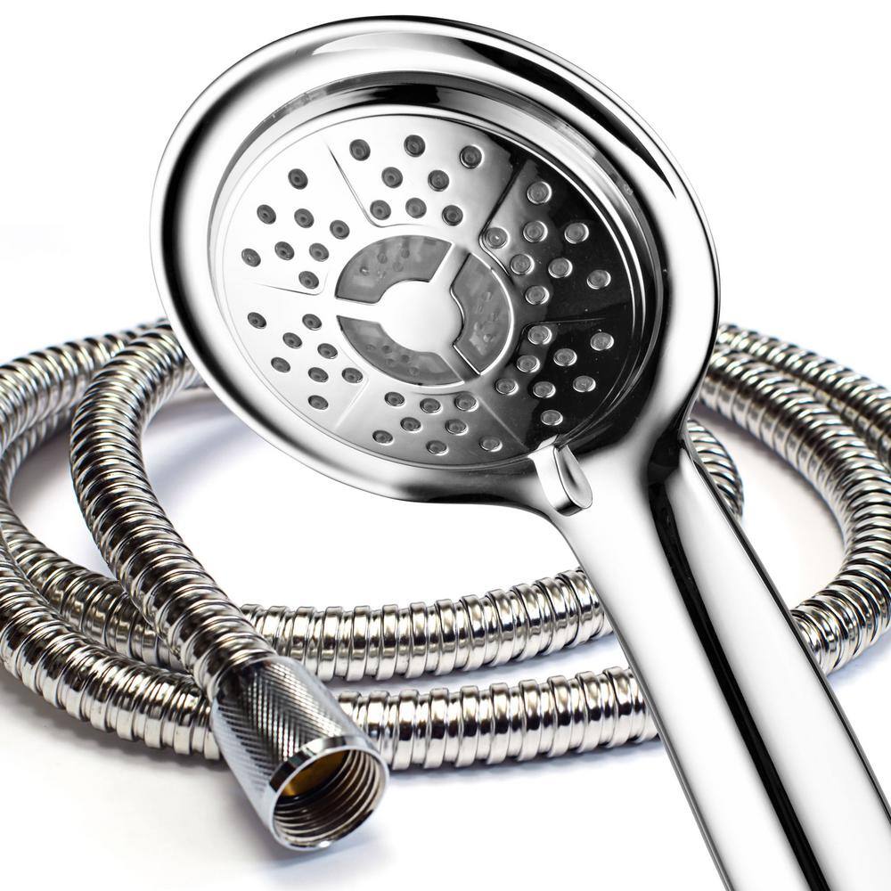 Power Spa 4-Spray Setting LED Handheld Shower in Chrome 1490