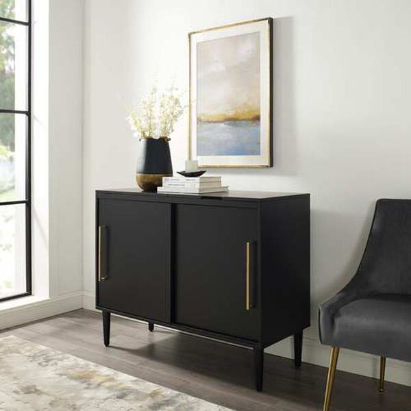 Everett Matte Black Media Console