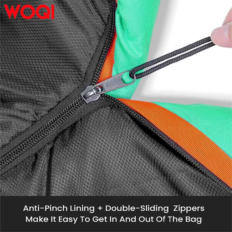 WOQI adult and children camping sleeping bags  backpacks and hiking bags   three season sleeping bags