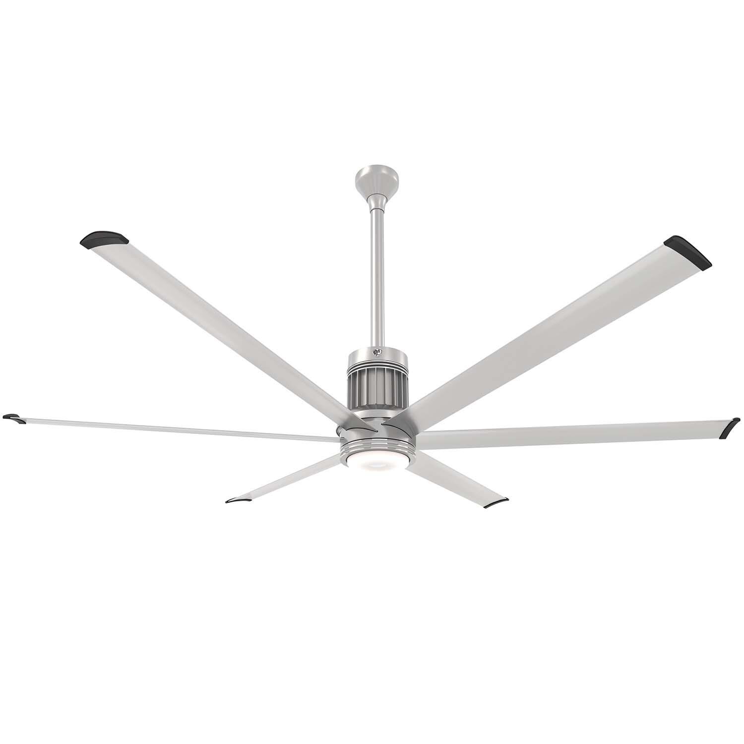 84-Inch i6 Ceiling Fan Universal Mount W/24-Inch Ext Tube and LED Brushed Silver by Big Ass Fans