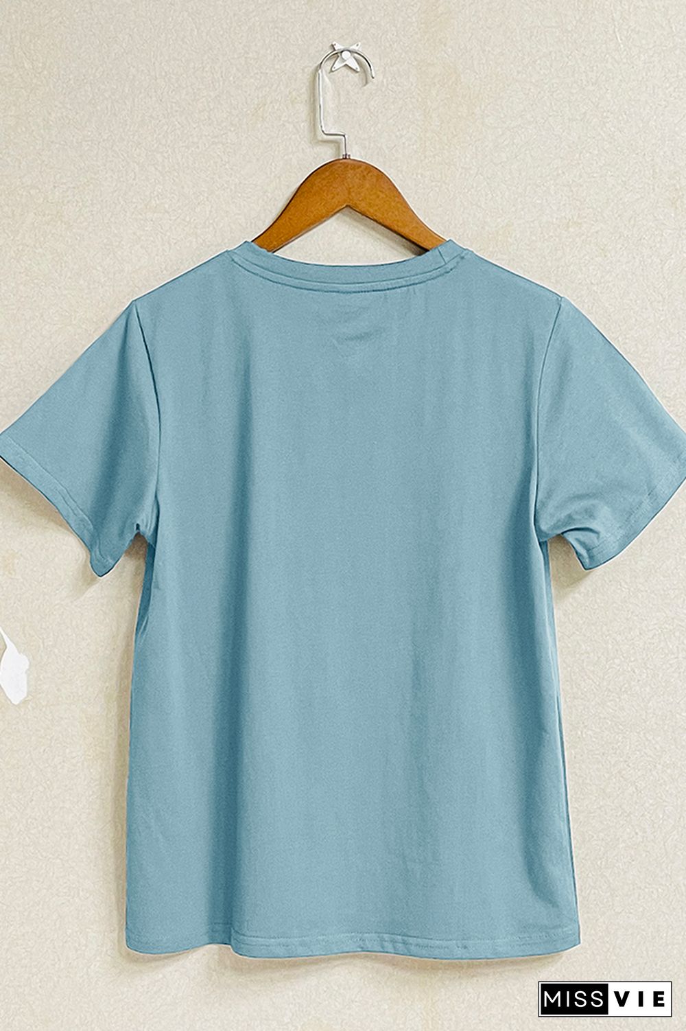 Solid Color O-neck Short Sleeve Tee Wholesale