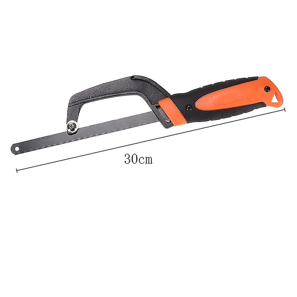 Dual-action Blade Lock， Adjustable Aluminum Frame Compact Hacksaw For Cutting Wood 12inch (300mm)